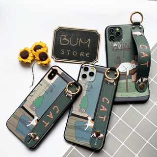 Ốp lưng dẻo mèo có dây xỏ tay iphone 11 Pro max / Xs max