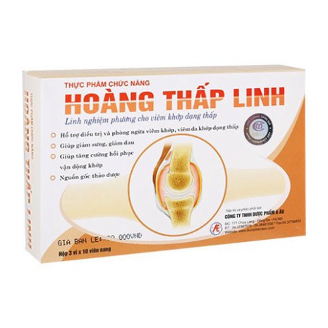 Hoàng Thấp Linh - Hỗ trợ điều trị viêm khớp, viêm đa khớp (Hộp 30 viên)