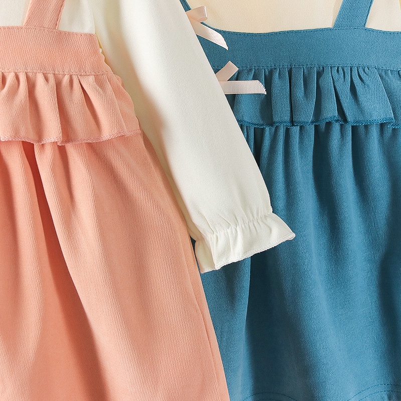 Đầm Dài Tay Thời Trang Hàn Quốc Dành Cho Bé Gái 0-4 Tuổi