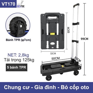[MẪU MỚI] XE ĐẨY HÀNG  GẤP  GỌN  SIÊU  NHẸ VT-170