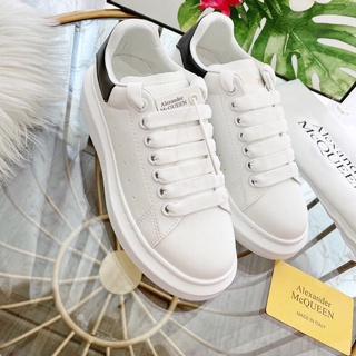 Giày MCQueen trắng nam nữ độn đế ❤️ Giày thể thao nam nữ sneaker MCQ trắng gót nhung dây lụa cao cấp Full Box