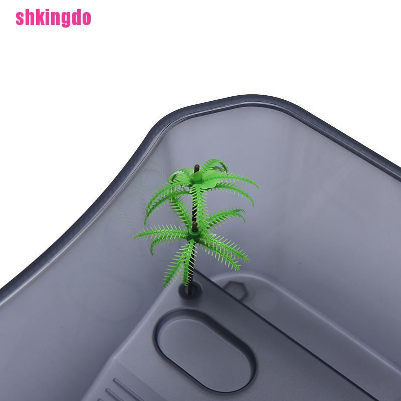 Hộp nuôi rùa/thú cưng bò sát có ngăn đựng nước tiện dụng