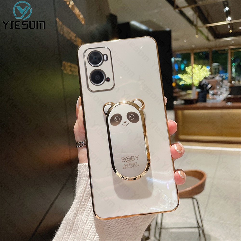 Ốp Điện Thoại Silicon Dẻo Họa Tiết Hoạt Hình Chú Gấu Kèm Giá Đỡ Cho Realme 9 9 Pro Plus 5G 8 8 Pro 4G 8i 9i
