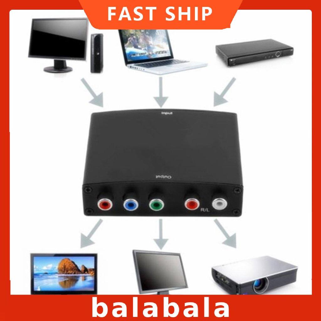 [BL]HDMI-compatible To 5RCA RGB Component YPbPr Video +R/L Audio Adapter Converter