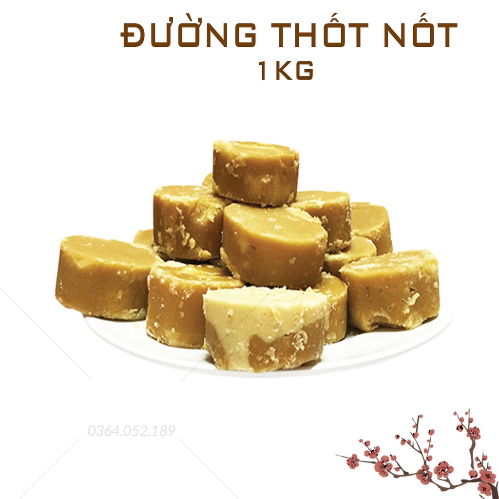 Đường thốt nốt dạng viên nguyên chất 1kg (Thơm ngon, dùng nấu chè, làm bánh bò)