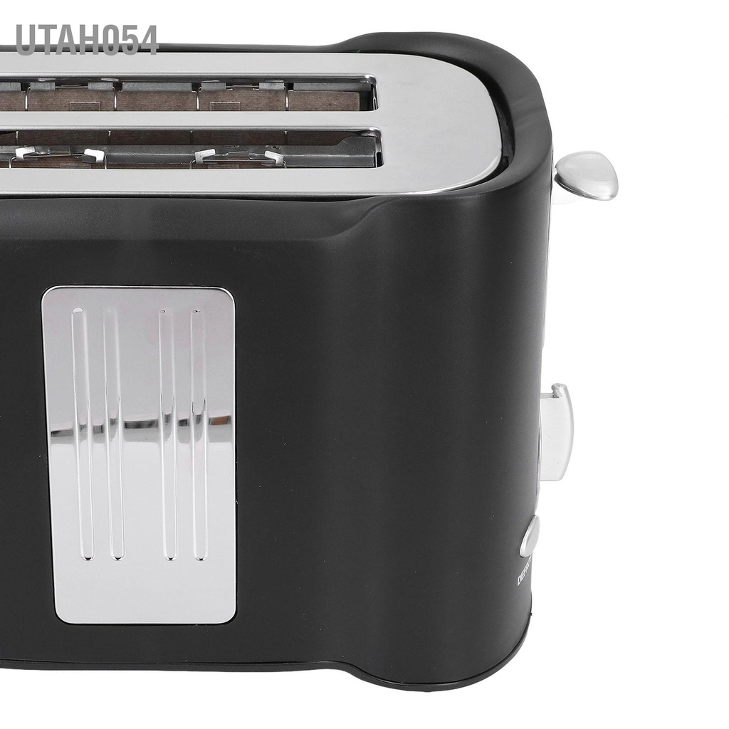 Utah054 Máy nướng bánh mì đơn giản 800W nhỏ có rãnh dày rộng 2 lát làm US 120V