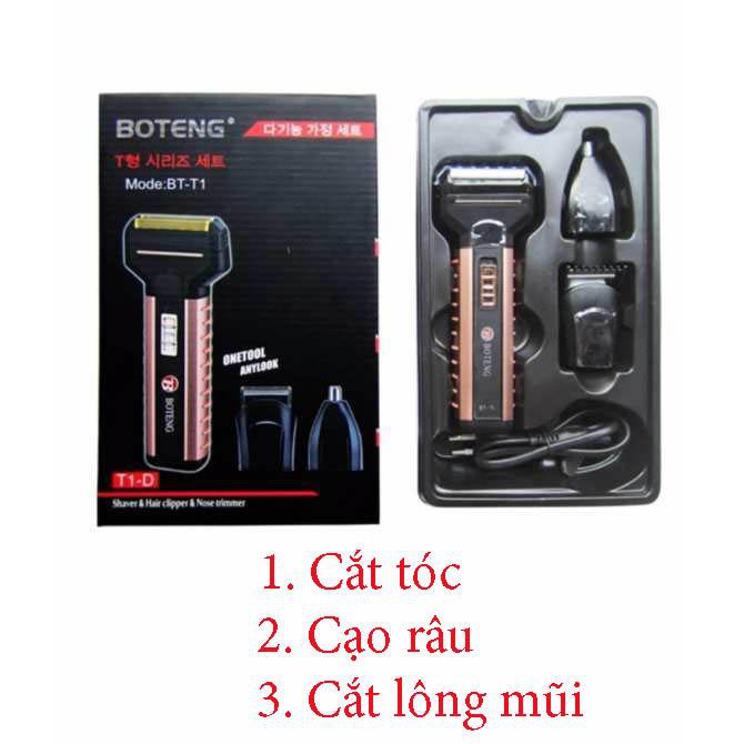 [DEAL HOT] Tông đơ cắt tóc 3 in 1 BT-T1 - TONGDO cắt tóc ,cạo râu, cắt lông mũi