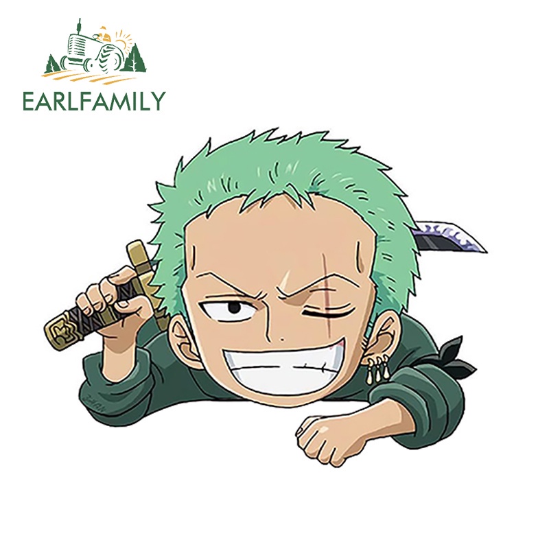 Earlfamily 13cm ONE PIECE Dán Xe Hơi Thân Xe Anime Xe Máy Phụ Kiện Decal Laptop Graffiti Caravan Ván Lướt Sóng Đề Can