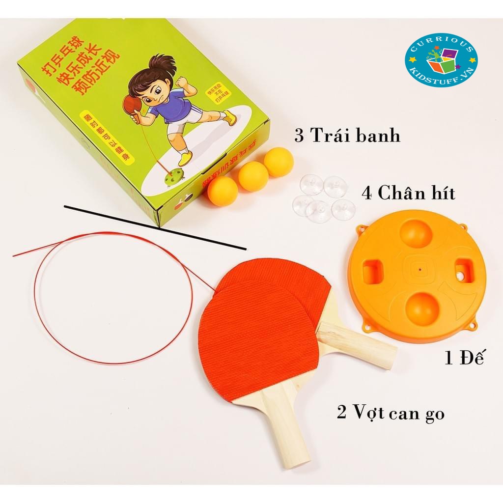 Bộ bóng bàn phản xạ cho bé luyện sự dẻo dai, nhanh nhạy cho bé từ 3 tuổi trở lên