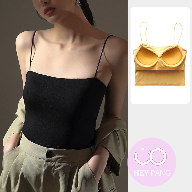 Áo croptop nữ 2 dây quây ngực ôm body thun co giãn tốt HEYPANG Áo lót ngực hai đây cotton VN013N