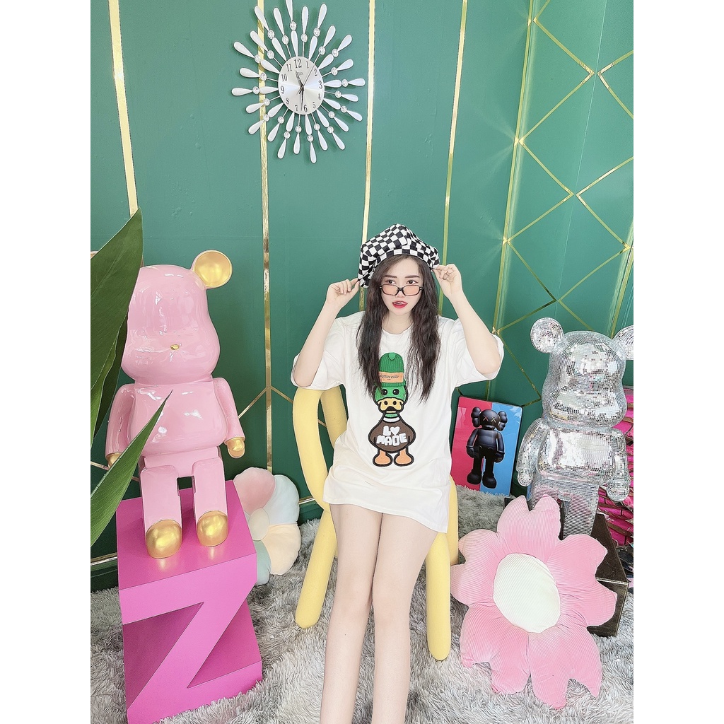 Áo Thun Nữ Hình Thêu Nổi Con Vịt Quảng Châu Cao Cấp - AT24