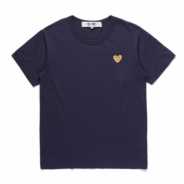 Phong cách Nhật Bản play comme des garcons CDG Mới Áo Thun Tay Ngắn In Hình Trẻ Trung Cho Nam Nữ