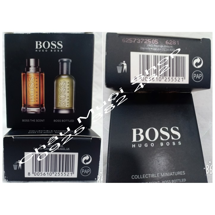 Sét 2 Nước Hoa Mini Hugo Boss For Men  - 5ml x2 - Boss Bottled Men - Boss The Scent