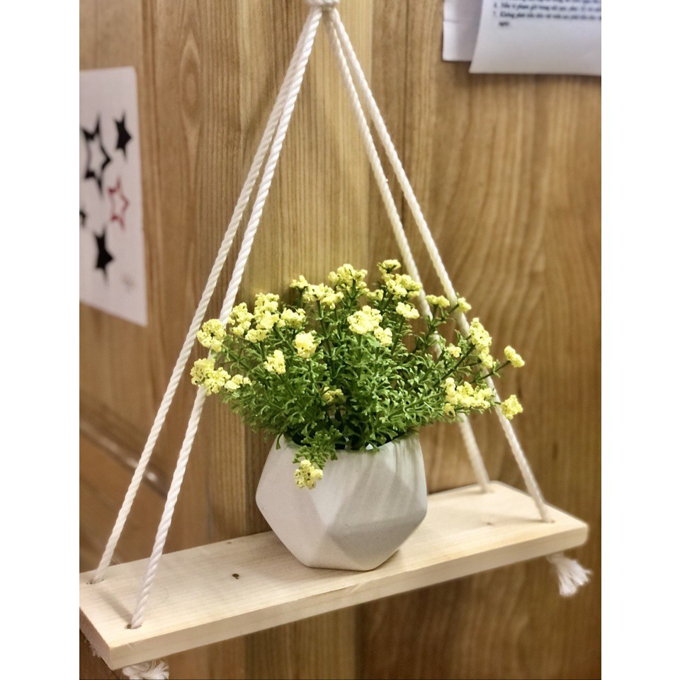 Kệ Gỗ Thông Treo Tường 30cm*10cm - Tặng Kèm Móc Treo - Giá treo đồ decor xinh xắn