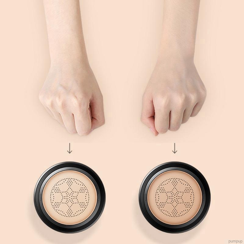 Kem lót BB Air Cushion che khuyết điểm mờ vết thâm dưỡng ẩm cho da mặt kèm cọ hình nấm độc đáo | BigBuy360 - bigbuy360.vn