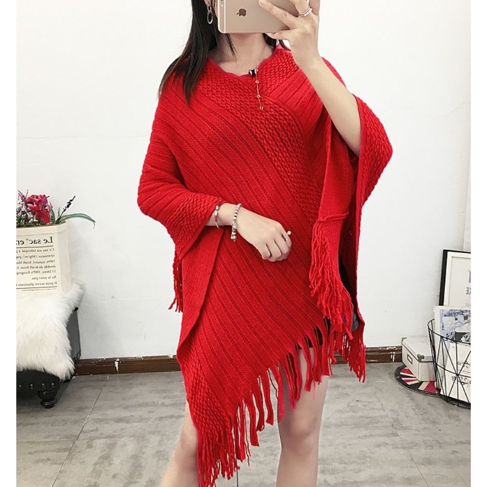 Áo choàng dài phối tua rua phong cách cổ điển thời trang xuân thu cho nữ
 | BigBuy360 - bigbuy360.vn