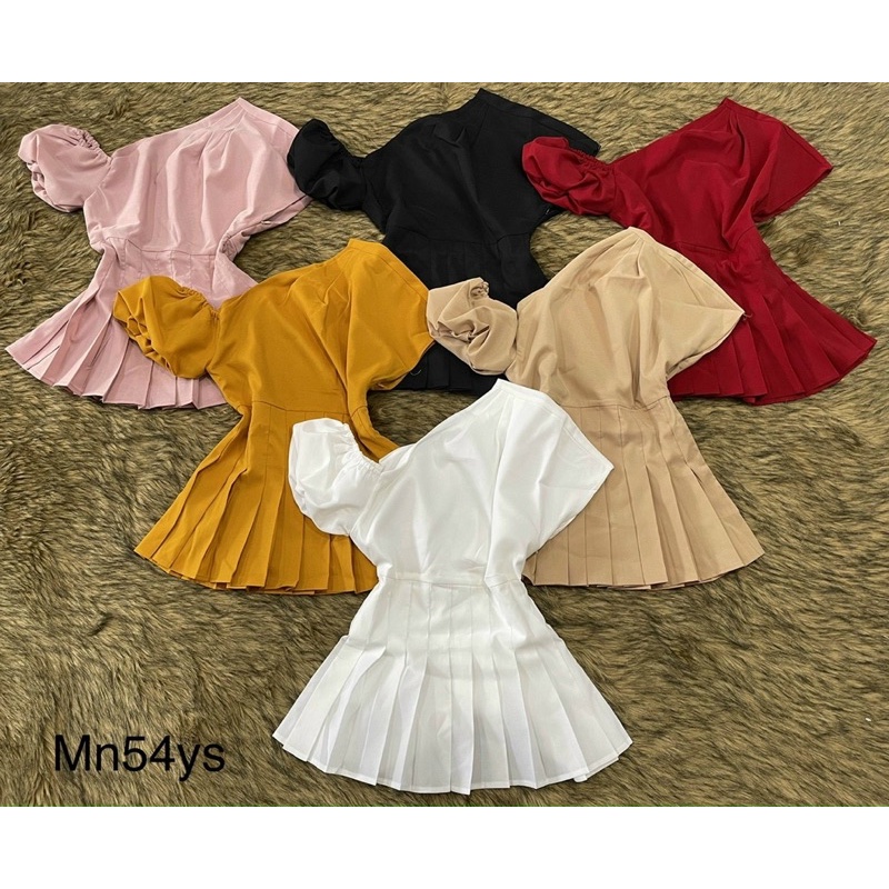 ÁO LỆCH VAI TAY NGẮN