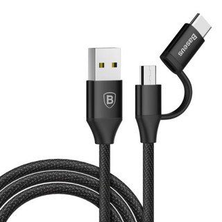 Cáp sậc nhanh đa năng 2 in 1 Micro - Type C Baseus Data sync Fast Charging USB Cable - Giá rẻ