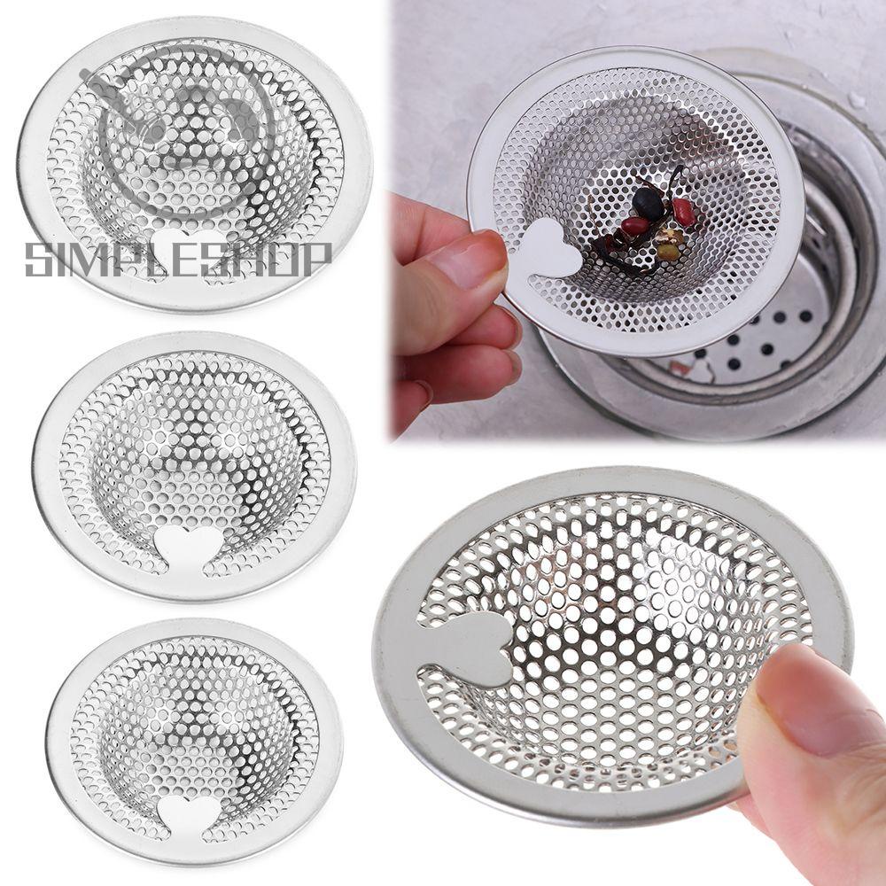 Nắp lọc rác bồn rửa chén/ bồn tắm bằng thép không gỉ tiện dụng cho nhà bếp/ nhà tắm