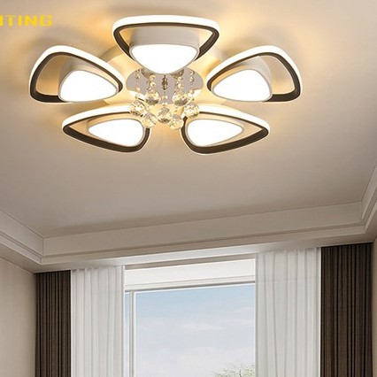 Đèn ốp trần phòng khách phòng ngủ trang trí 5 cánh phale tăng chỉnh sáng hiện đại có 3 chế độ sáng tăng chỉnh Mã 2066/5