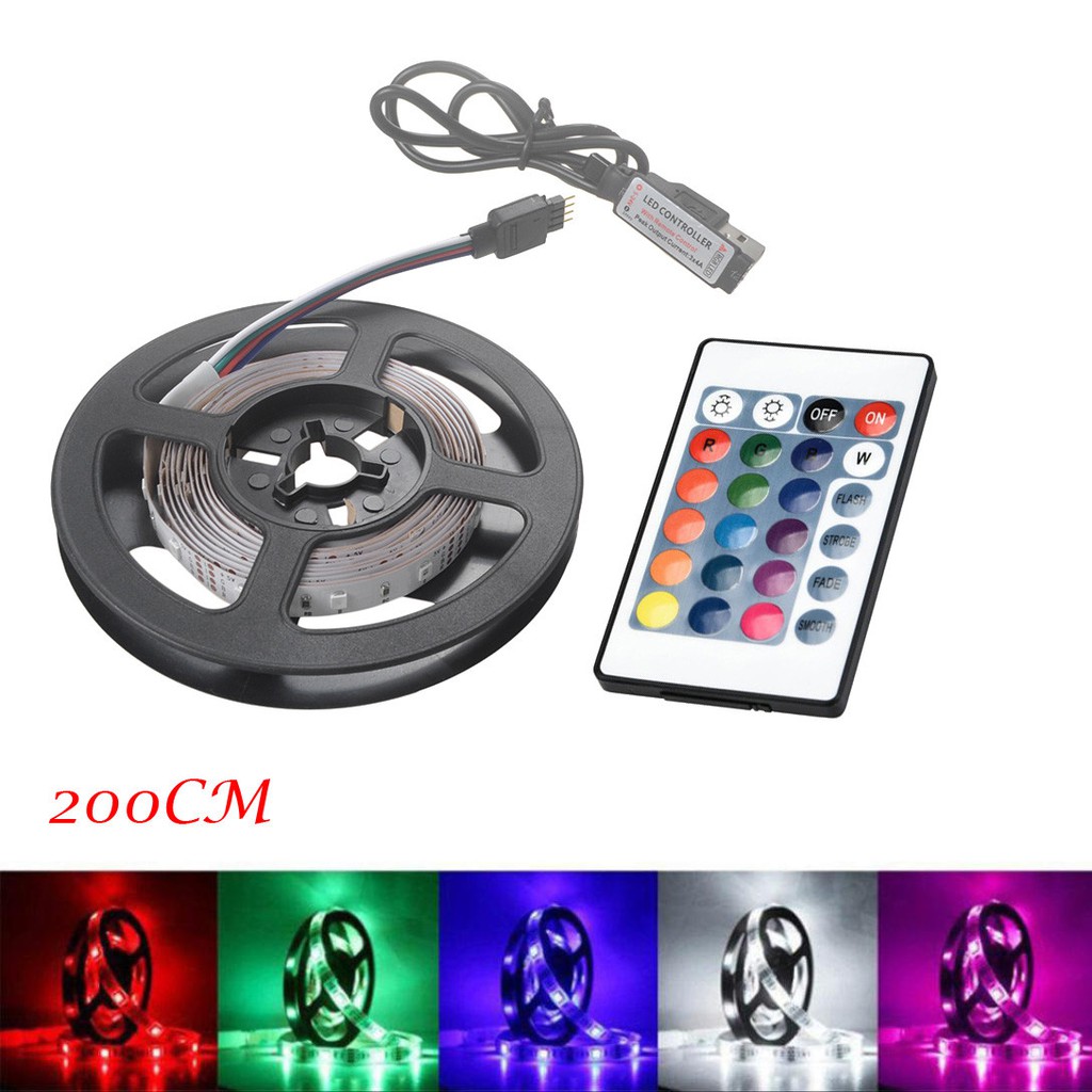 Dây Đèn Led 50cm 2835rgb Thay Đổi Màu Kèm Điều Khiển Từ Xa