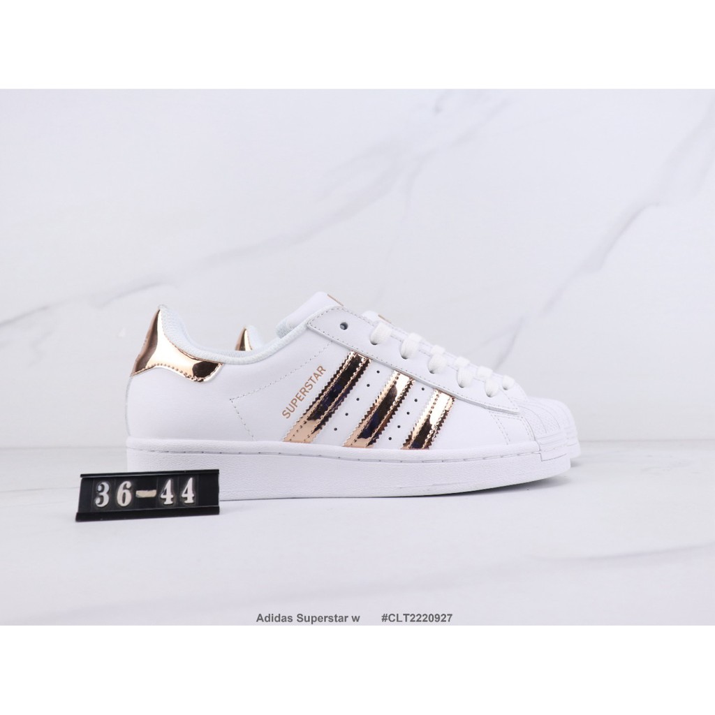 Adidas Superstar w Adidas shell-toe sneakers rose gold leather 36-44 #CLT2927