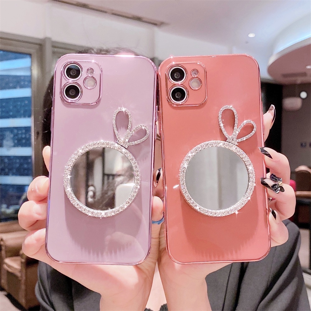 Ốp Điện Thoại Mềm Tráng Gương 3D Cho iPhone 12 Mini 11 Pro Max X XR XS 7 7P / 8P SE 2020 PLUS