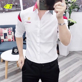 Áo sơ mi trắng nam, dài tay, vải kate, mẫu mới 2021 MFM080