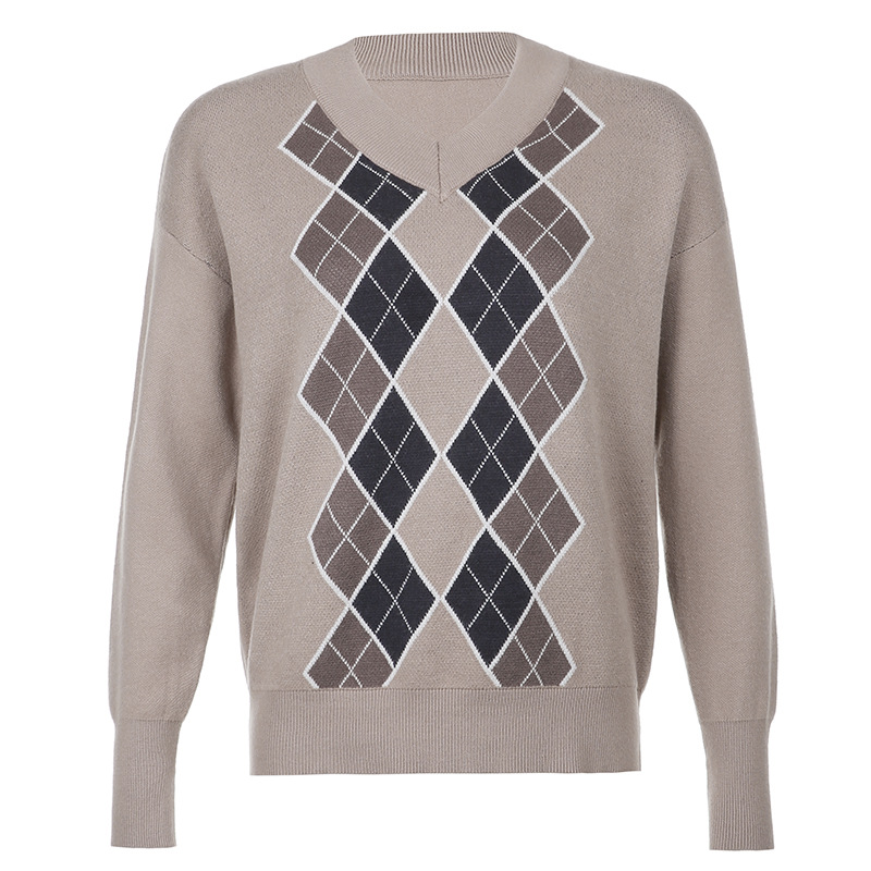 Áo Sweater Dệt Kim Tay Dài Thiết Kế Dáng Rộng Thoải Mái