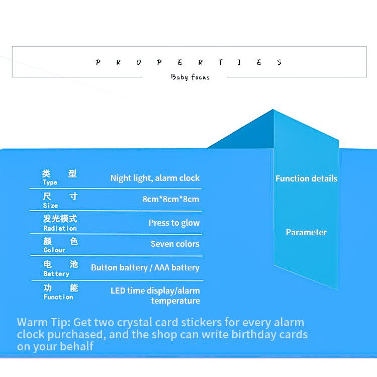 Đồng Hồ Báo Thức Hình Vuông In Hình Doraemon Đáng Yêu Thay Đổi Màu Đồng hồ LED báo thức Doraemon