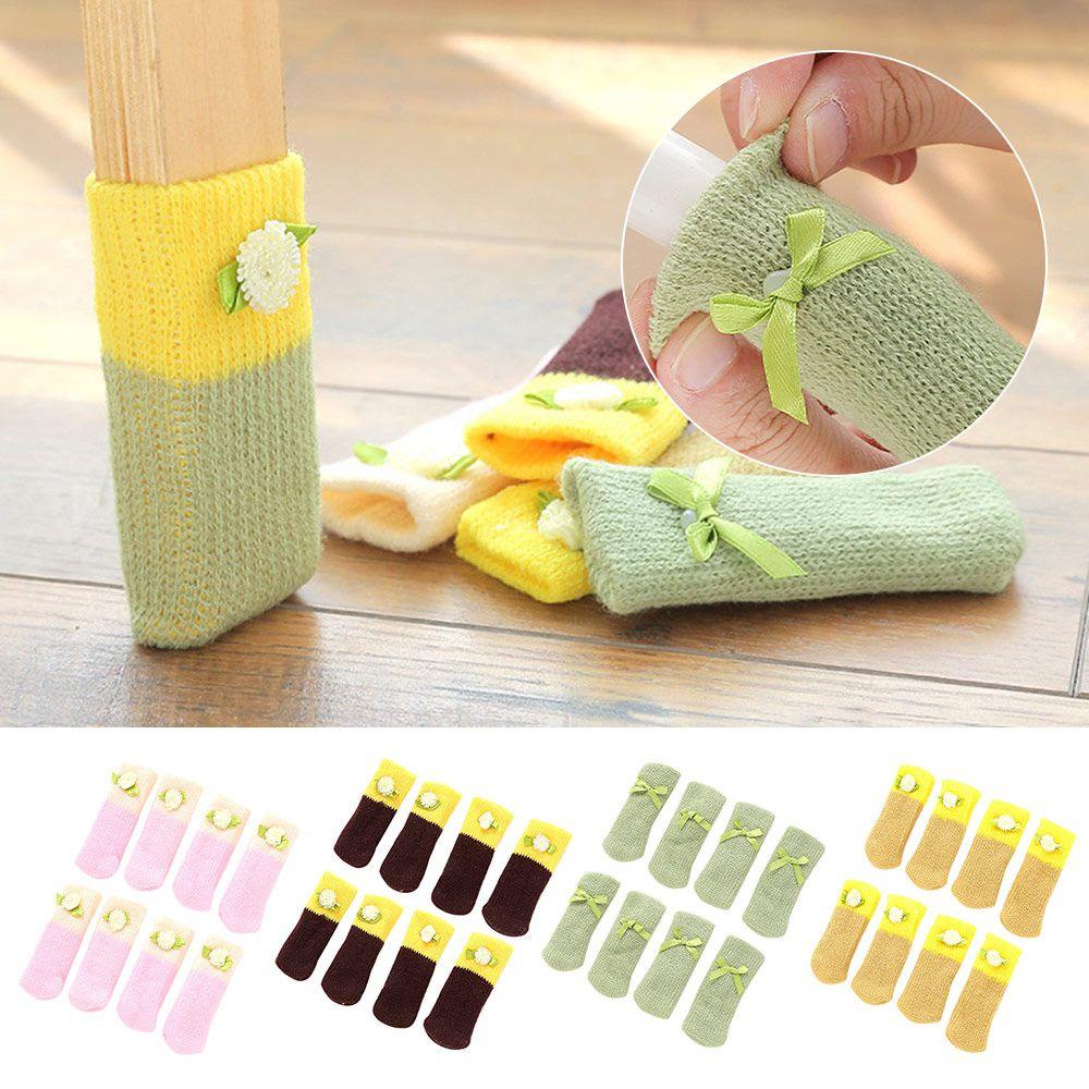 DORAW Set 8 Vỏ Bọc Chân Ghế Đan Len Tiện Dụng Cho Gia Đình