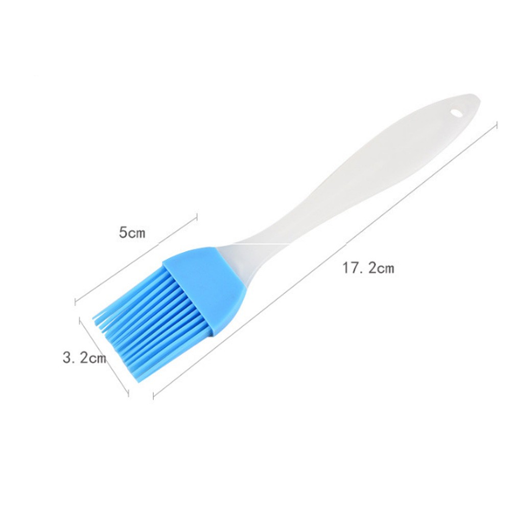 Cọ Chổi Nhựa Quét Dầu Mỡ, Nước Sốt, Mặt Bánh Silicone Cán Nhựa 17cm (Màu Ngẫu Nhiên)