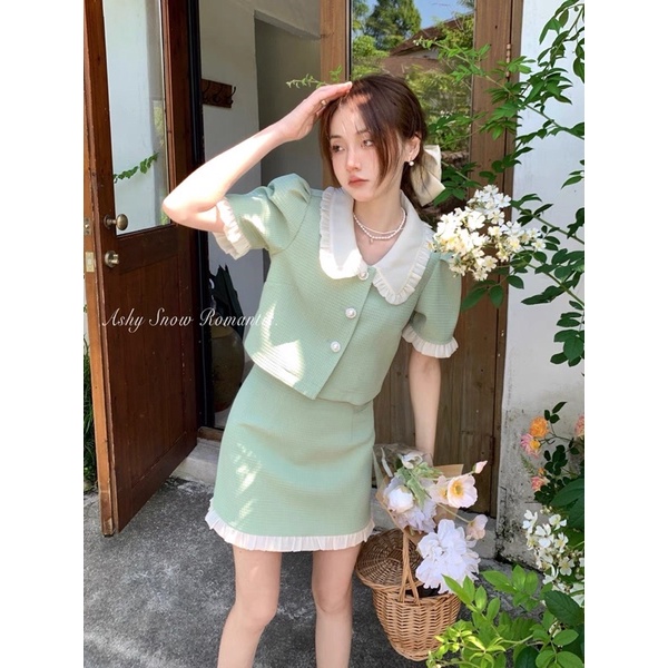 Set Xốp Xanh Cổ Sen Bèo Siêu Xinh Có Ảnh Thật