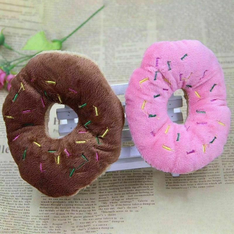 Mềm Bánh Donut Nhồi Bông Phát Ra Tiếng Kêu Cho Thú Cưng