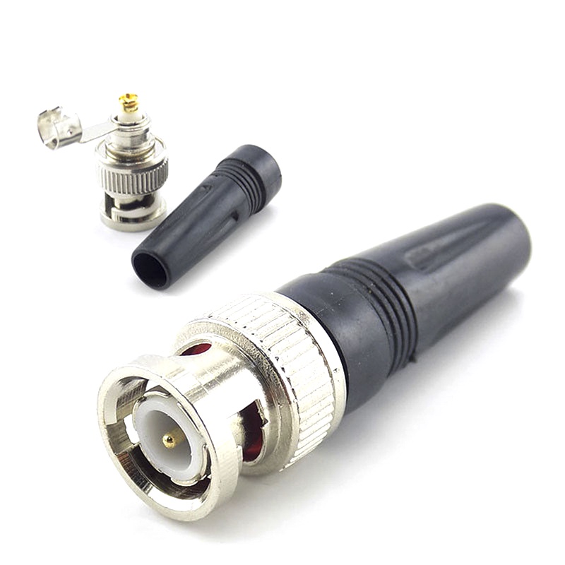 Set 10 Đầu Nối Bnc Male Cho Dây Cáp Đồng Trục Rg59 CCTV