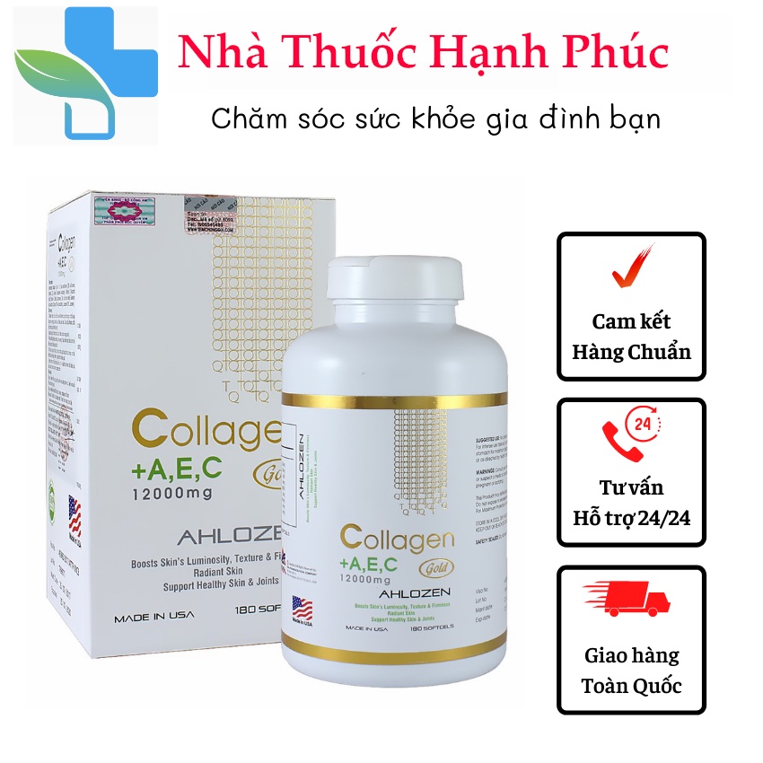 Viên uống Collagen AEC Ahlozen Gold 12000mg