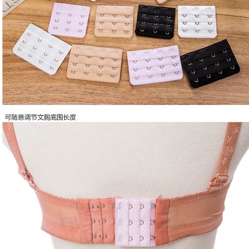 Móc nối áo ngực thép không gỉ, dây nới rộng áo ngực 2,3 hàng dây