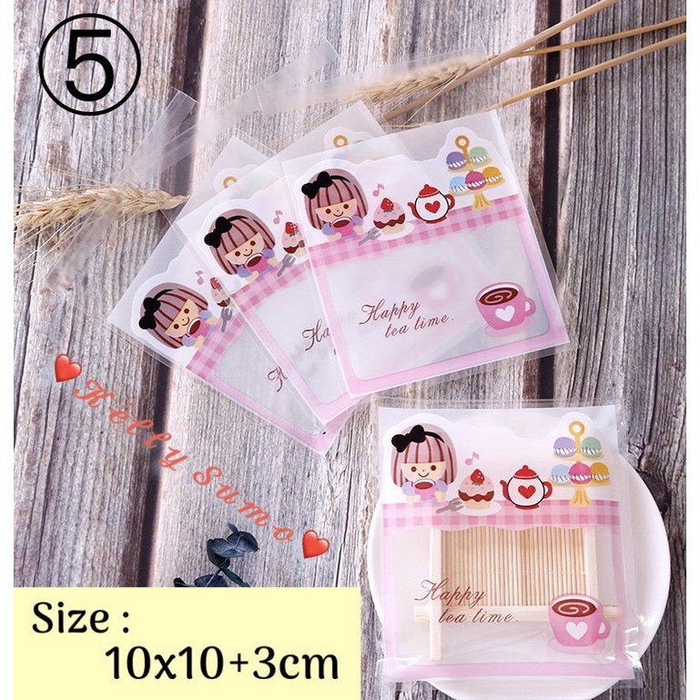 Combo 10/20/50 TÚI DÁN MIỆNG ĐỰNG BÁNH KẸO SIÊU KUTE SIZE 10