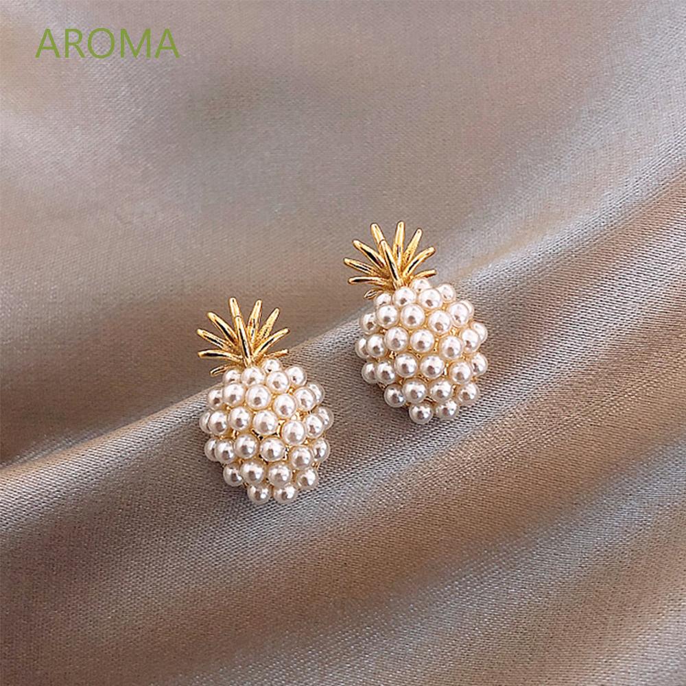 Khuyên Tai Dáng Dài Hình Quả Dứa Phong Cách Cổ Điển Sành Điệu