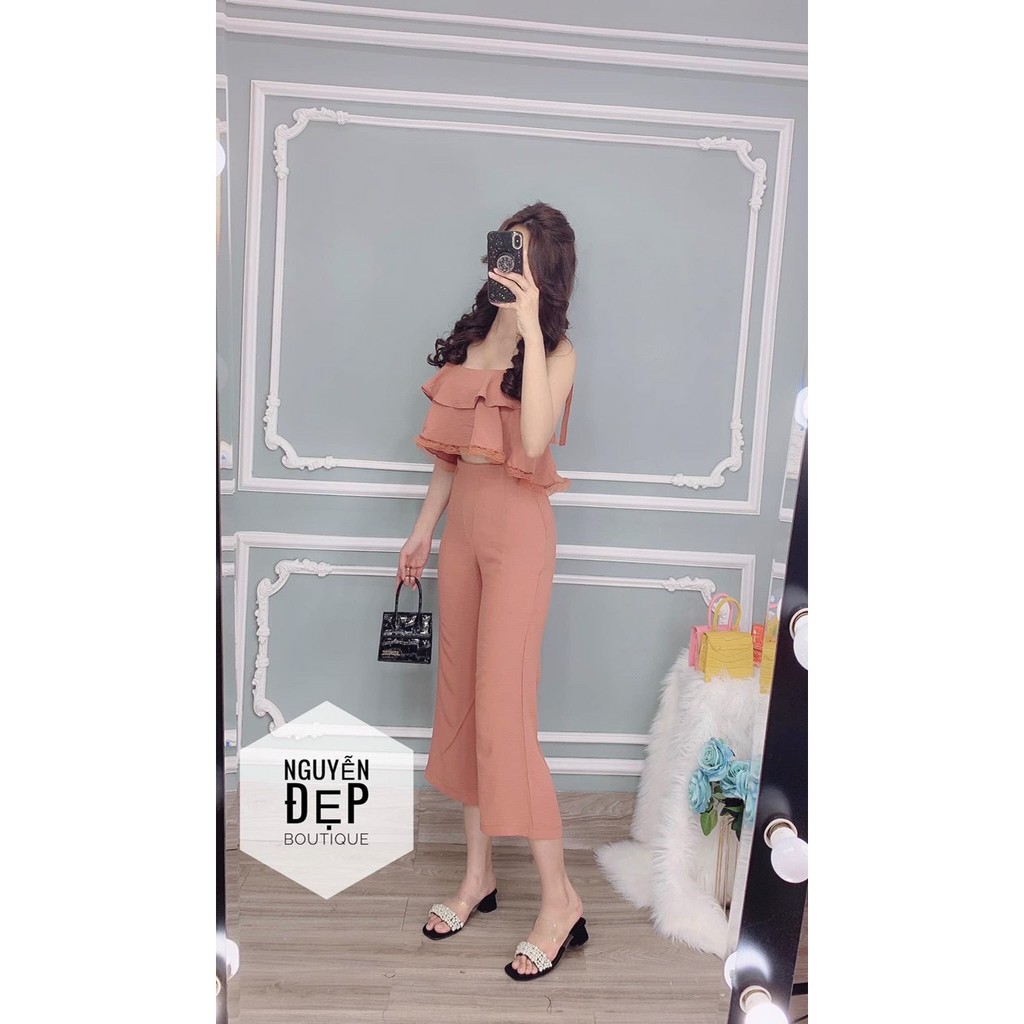 Sét bộ babydoll 2 dây phppios bèo dễ thương TTSA0890