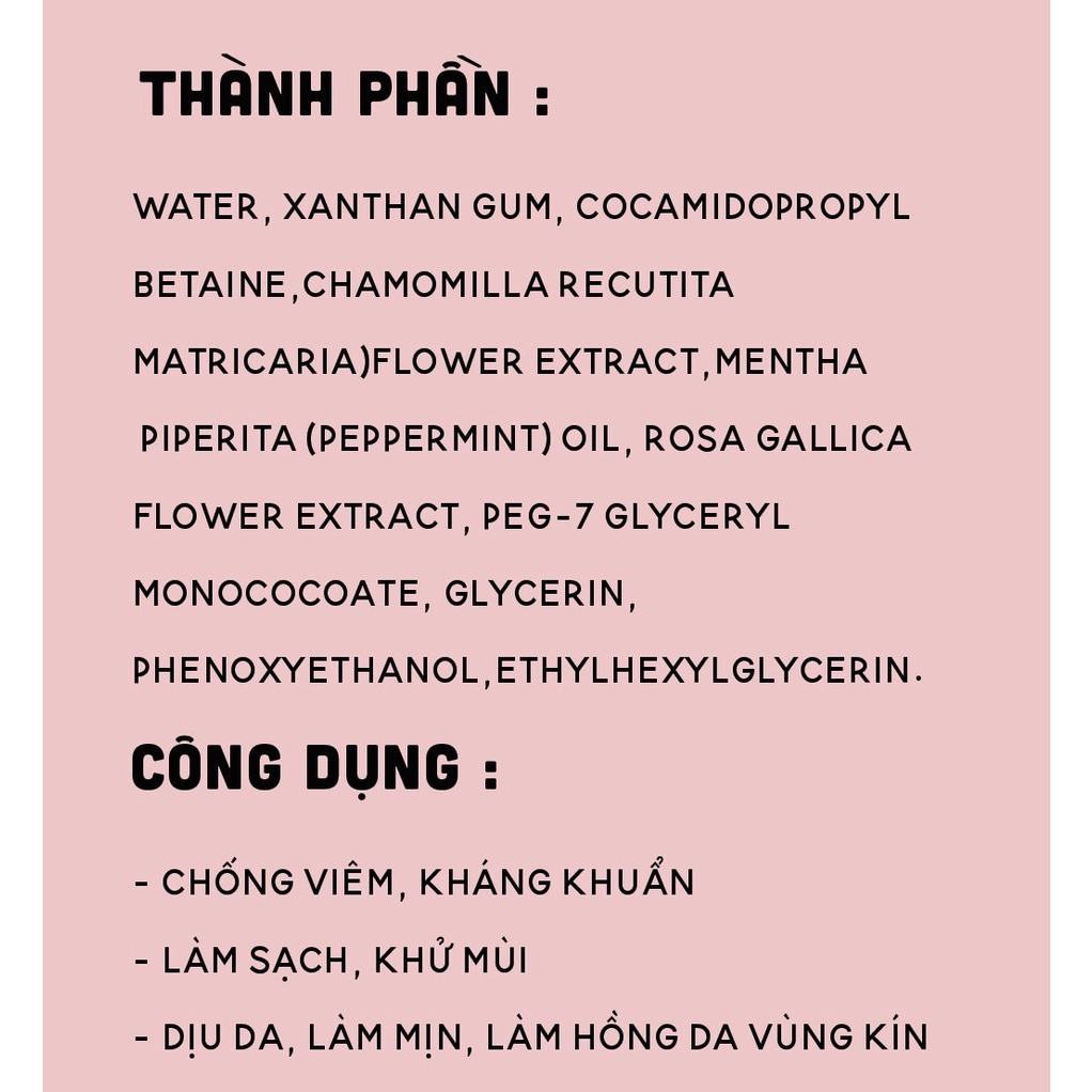 Dung dịch vệ sinh phụ nữ hoa hồng Asari Cosmetics 50ml