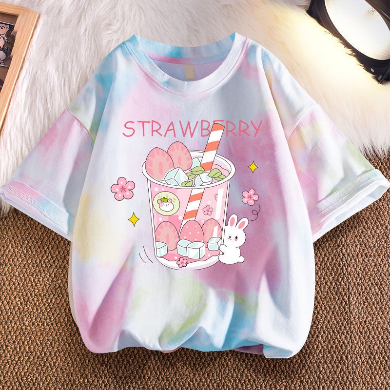 Áo Thun Tay Ngắn Thời Trang Cho Bé Gái