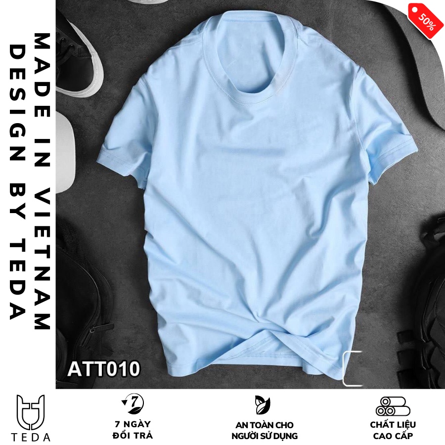 Áo Thun Nam Cổ Tròn TEDA chất vải 4 chiều co giãn dày dặn phông trơn basic tay ngắn nhiều màu | BigBuy360 - bigbuy360.vn