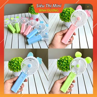 Quạt mini tích điện cầm tay để bàn, quạt usb sạc điện cute phong cách hàn quốc mẫu đẹp