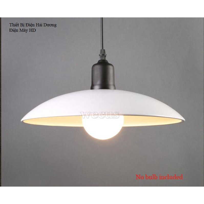 Chao đèn thả trang trí hình đĩa TN021 (Trắng) - Tặng kèm bóng led 3w - Energy Green Lighting - Bảo hành 12 tháng
