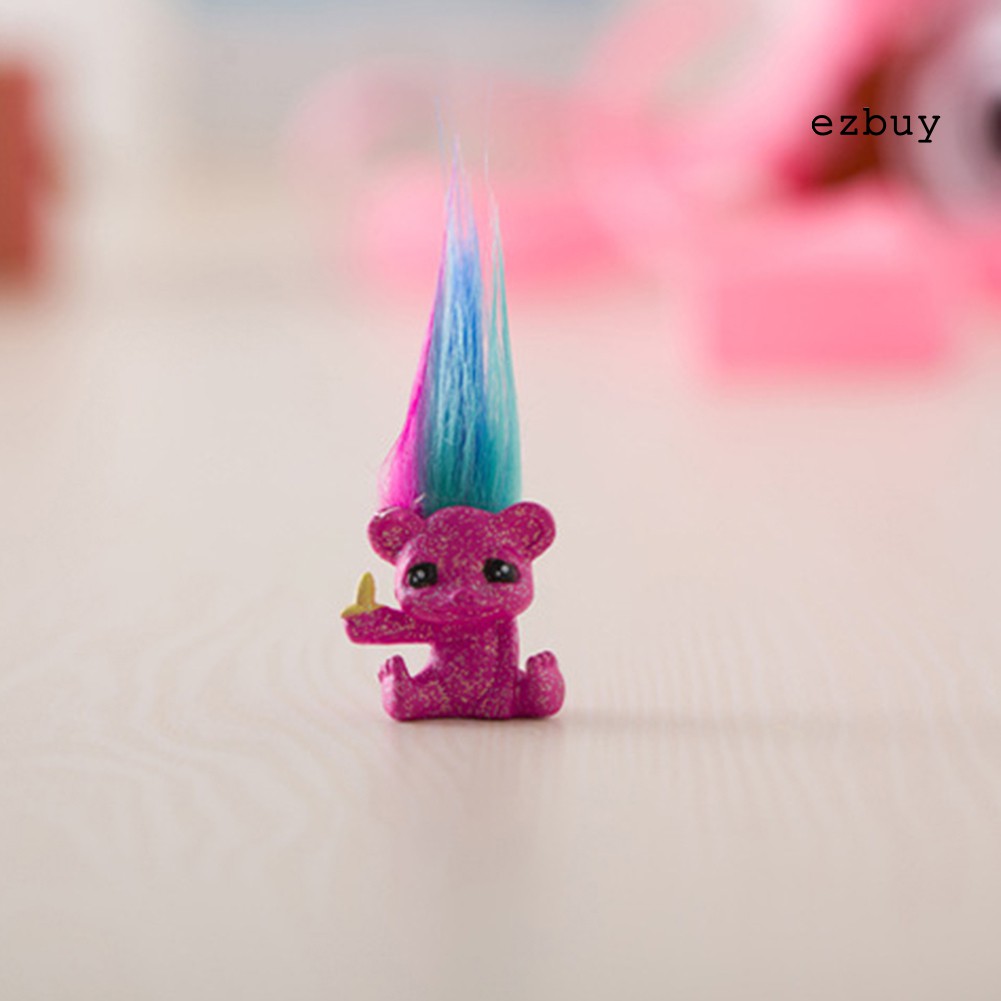 Búp bê trolls nhiều màu sắc trang trí nhà cửa mang lại may mắn