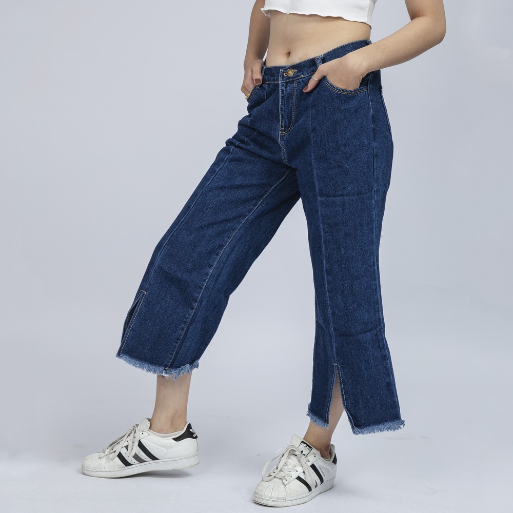 Quần Jean Nữ Ống Rộng Xẻ Lai  Co Thời Trang Cao Cấp Giãn QR12. BOBA_SHOP1 | BigBuy360 - bigbuy360.vn