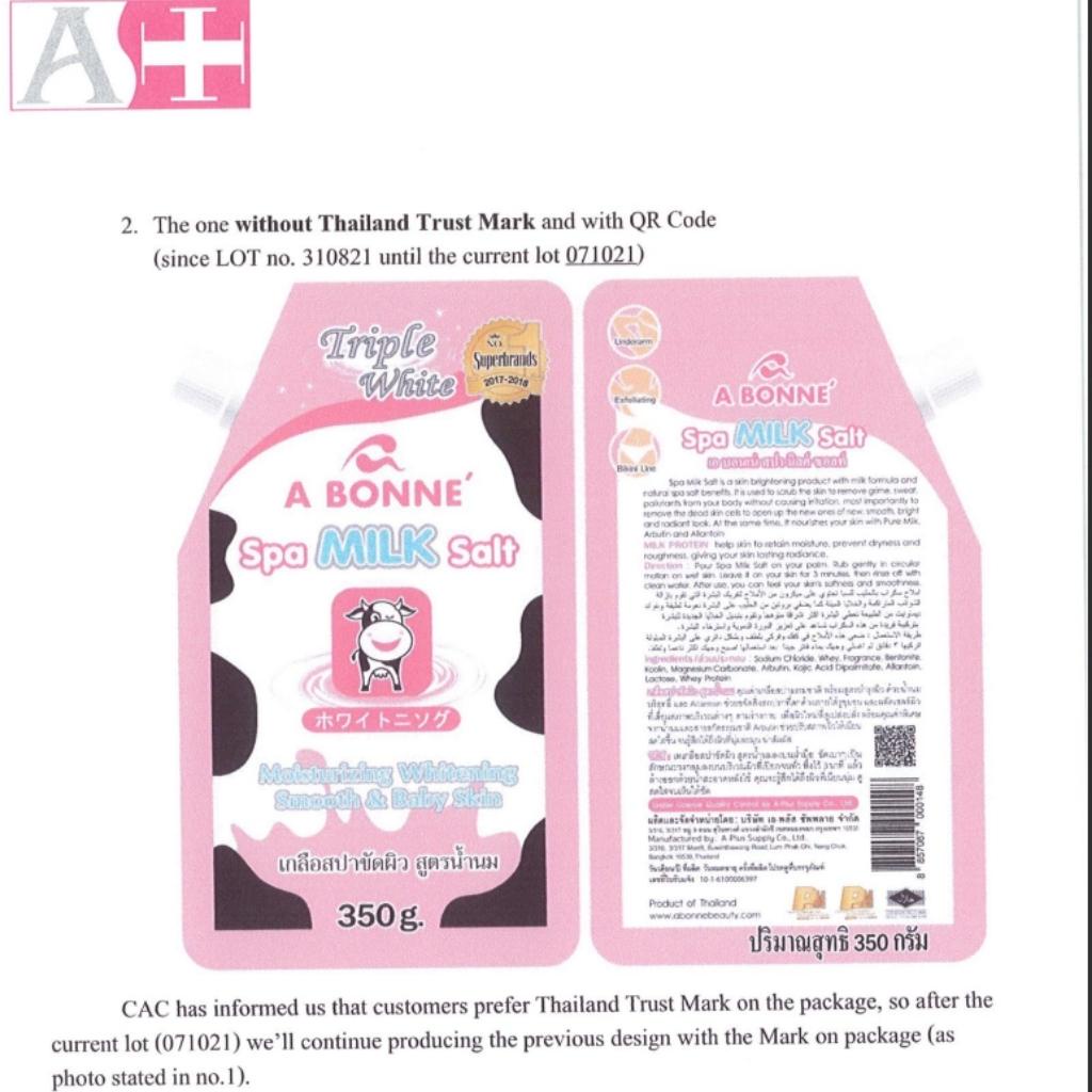 Muối Tắm Sữa Tẩy Da Chết A Bonné Spa Milk Salt 350gr (Túi)