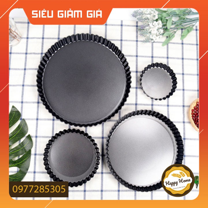 [HÀNG MỚI] Khuôn bánh tart tròn chống dính đế rời, size 4/6/8/9 inch CHẤT LƯỢNG CAO