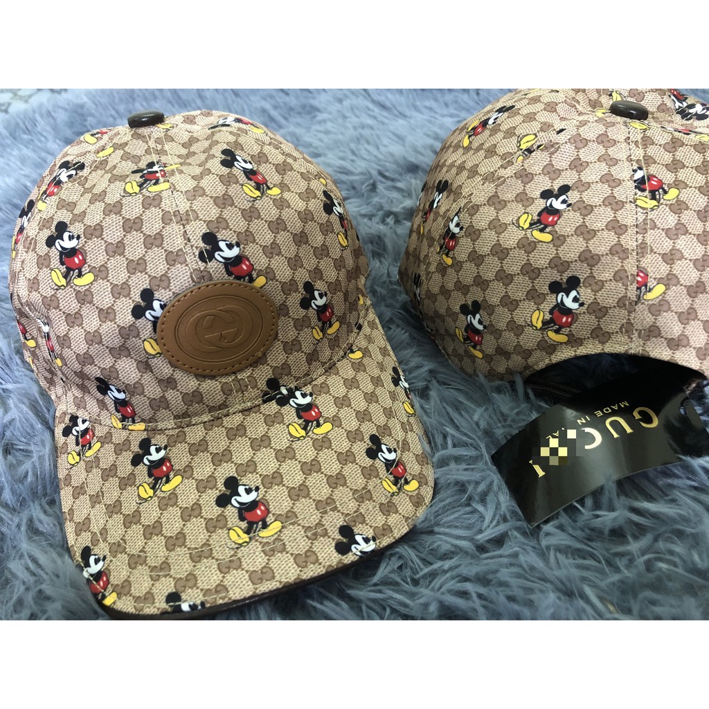 Mũ lưỡi trai 2 lớp in hình chuột mickey cao cấp